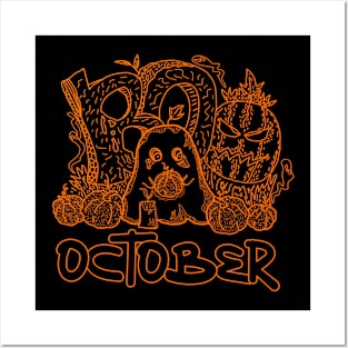 October - Happy Happy Halloween Posters and Art